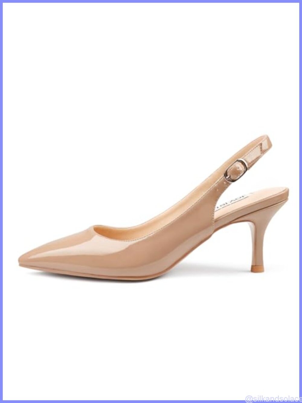 Slingback Kitten Heels Pointed Toe Pumps Dress Shoes